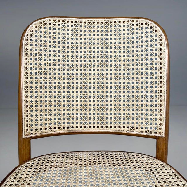 Italian Modern Beechwood and Vienna Straw Chairs, 1970s, Set of 6 For Sale - Image 10 of 18