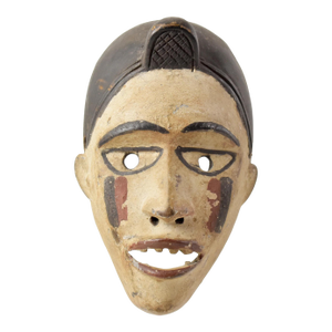 Early 20th Century Kongo Pigmented Mask on Custom Stand