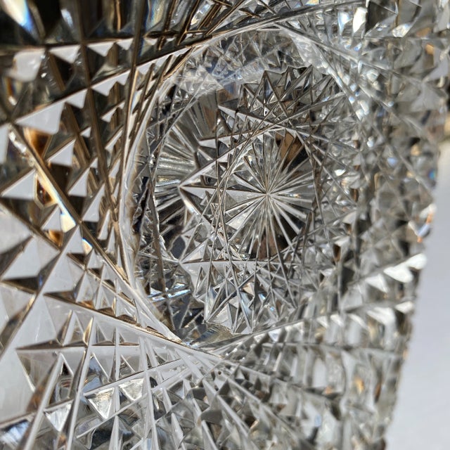 Antique American Brilliant Cut Crystal Platter For Sale - Image 10 of 12