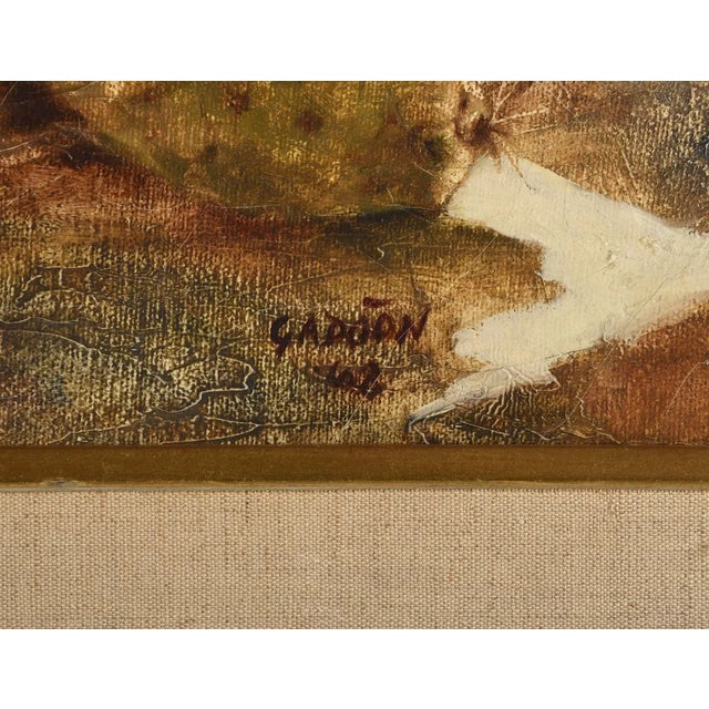 Paint Mid Century Modern Oil Painting Plant Cactus Landscape Succulent Art For Sale - Image 7 of 13