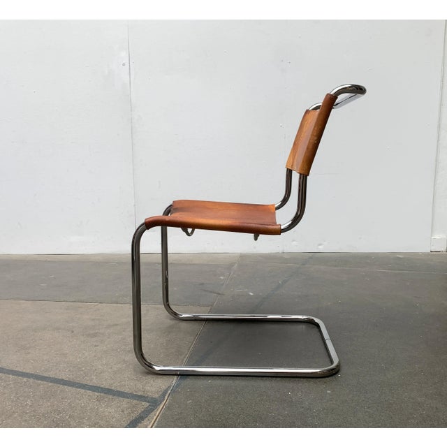 Vintage German S33 Cantilever Leather Chairs by Mart Stam for Thonet, Set of 8 For Sale - Image 13 of 18