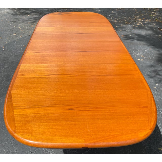 Mid-Century Modern 1970s Vintage Drylund Danish Modern Teak Oval Dining Table For Sale - Image 3 of 16