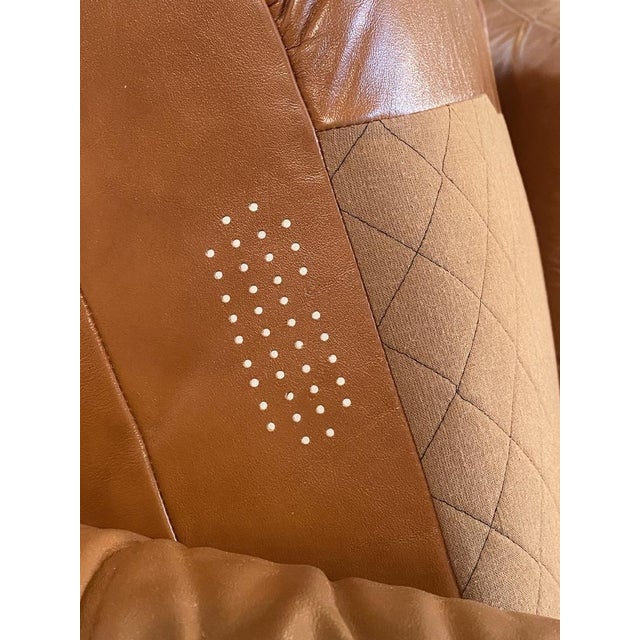 Set of Piumotto Model Leather Armchairs by Arrigo Arrigoni for Busnelli, 1970s For Sale - Image 17 of 18