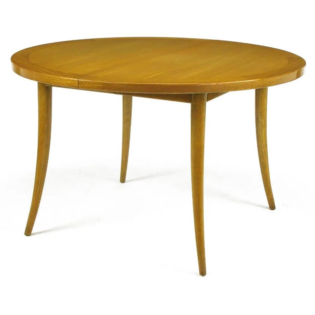 Harvey Probber Harvey Probber Bleached Mahogany Saber Leg Dining Table For Sale - Image 4 of 8