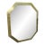 Willy Rizzo Italy 1970s Large Brass Octagon Wall Mirror 6455 For Sale