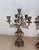 Rococo Pair of Vintage Rococo Revival 6-Light Brass-Tone Candelabra, 19” For Sale - Image 3 of 10