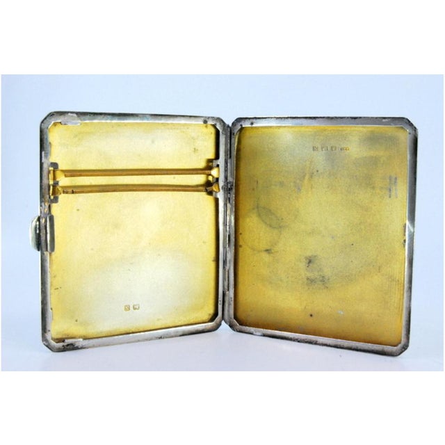 Guilloche Silver Cigarette Case with Engravings, in Very Good conditions. Designed 1920 to 1949 This piece has an...