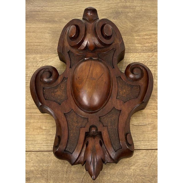 Antique French Pediment in Walnut For Sale - Image 6 of 6