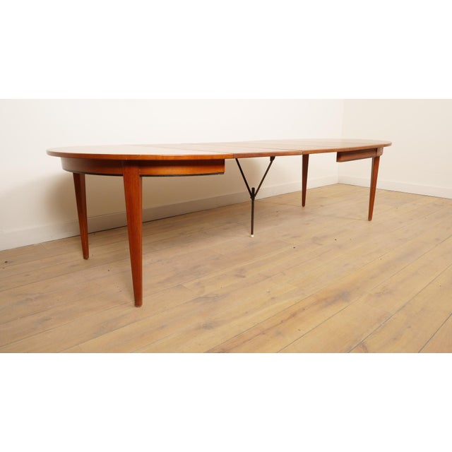 Gunni Omann Vintage Extendable Teak Model 55 Dining Table attributed to Gunni Omann for Omann Jun, 1960s For Sale - Image 4 of 18