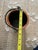 Antique Primitive Wooden Forged Iron Rice Berry Bucket Orange For Sale - Image 9 of 9