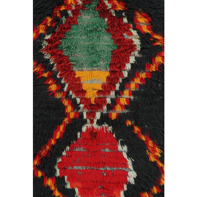 Traditional Vintage Moroccan Runner Rug With Red Lozenge Medallions, From Rug & Kilim For Sale - Image 3 of 7