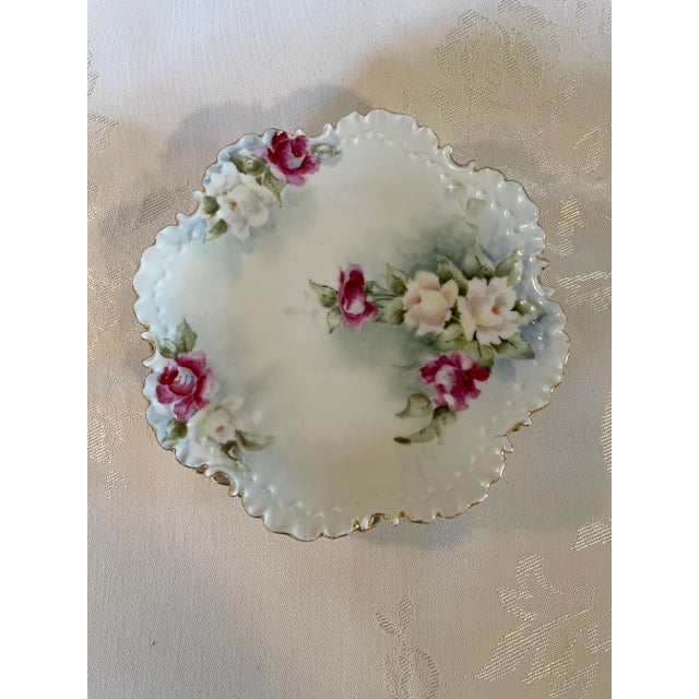 Late 20th Century R.C. Monbijou, Bavarian Rosenthal Plates Hand Painted Flowers Gilt Signed - Set of 4 For Sale In Louisville - Image 6 of 13