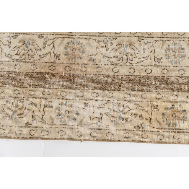 Antique Handknotted Wool Runner Rug For Sale - Image 9 of 10