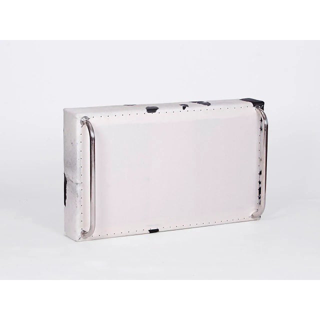 Large Steel Pipe Cowfell Coffee Table, 1940 For Sale - Image 4 of 10