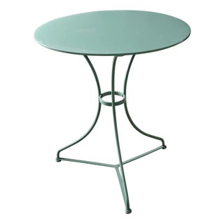 French 19th Century Metal Bistro Table in New Powdercoat For Sale