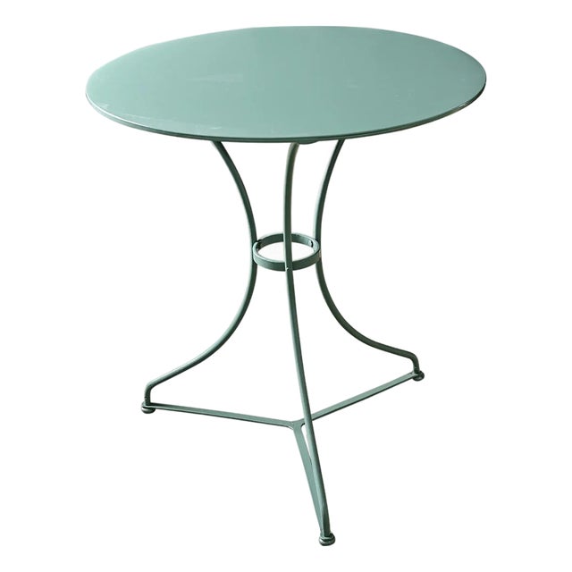 French 19th Century Metal Bistro Table in New Powdercoat For Sale