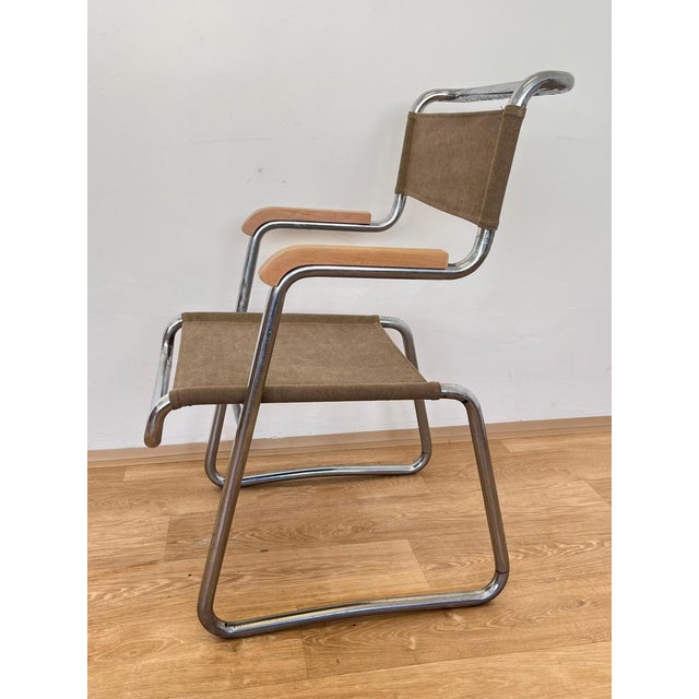 Bauhaus Bauhaus Chrome Chair attributed to Karel Ort for Hynek Gottwald, 1930s For Sale - Image 3 of 10