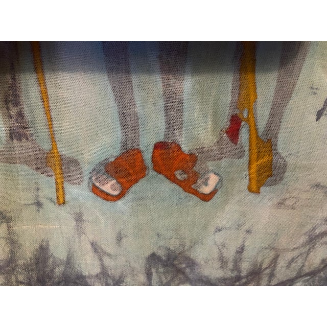 1970s Vintage African Batik Textile Wall Hanging – Signed Kiwanuka – East African Figurative Art For Sale - Image 5 of 7