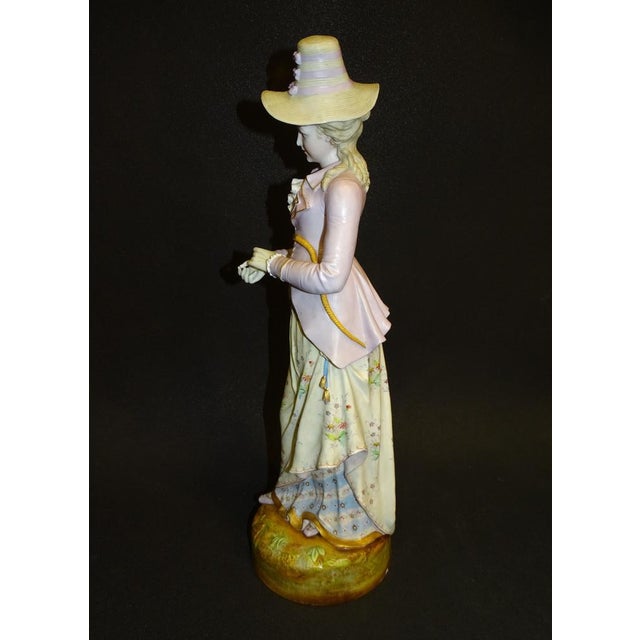 Biscuit Porcelain Figure of Lady, Sitzendorf, 1800s For Sale - Image 4 of 18