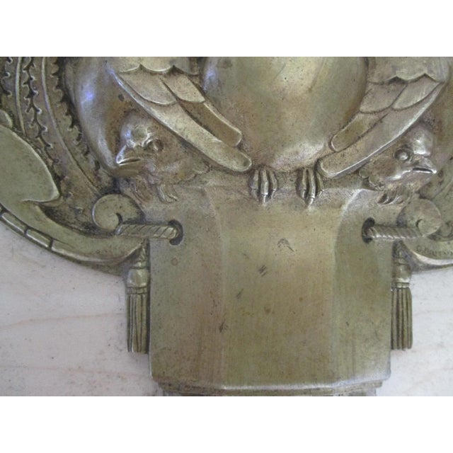 Fine French Art Deco Bronze Birds Sconce Circa 1920s For Sale - Image 4 of 10