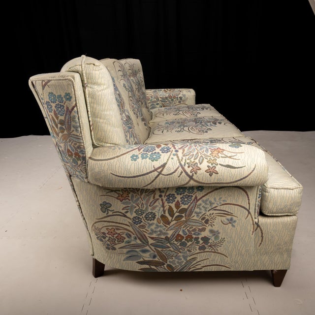 Vintage 1980s Berne Furniture Floral Patterned Tufted Sofa Chairish