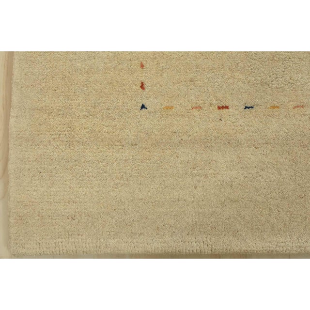 Gabbeh Rug 5’5” X 7’11” Beige Wool Contemporary Hand-Knotted Carpet For Sale - Image 11 of 14