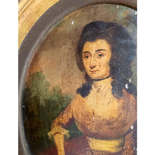 18th Century English or American Limner Portrait Painting of a Lady For Sale - Image 9 of 16