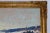 Transitional Henri Sandoz Swiss Winter Village Oil Painting, Jura Mountain Snow Scene, Dated 1949, Gilt Frame For Sale - Image 3 of 4