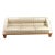 Giorgetti by Leon Krier Aries 3-Seat Modern Cream Leather Sofa With Wood Base For Sale