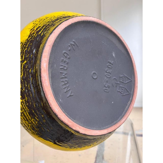 Yellow Fat Lava Floor Vase from Carstens Keramik, 1970s For Sale - Image 4 of 10