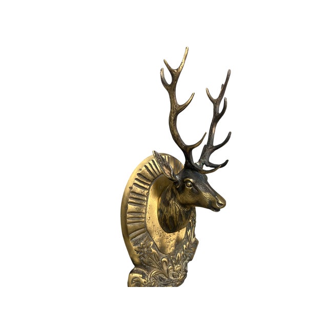 This handcrafted brass deer wall hook blends art and function beautifully. Its detailed antlers and floral base make it...