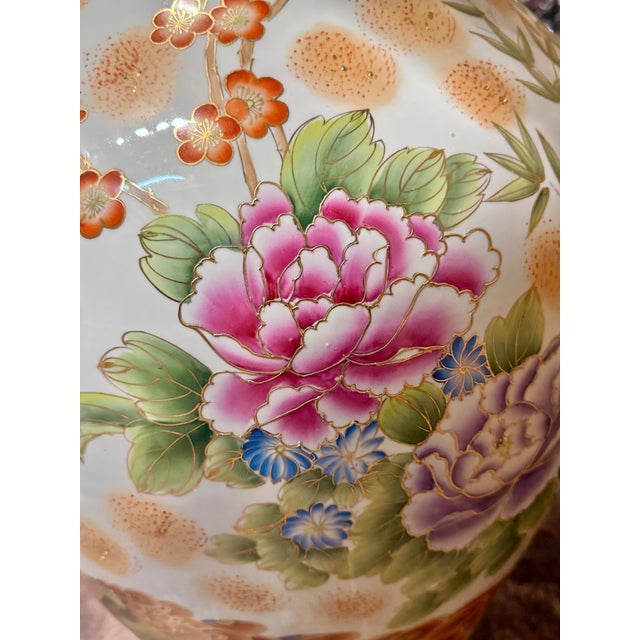 Vintage Chinese Peacock Baluster Vase — Circa 1960 For Sale - Image 12 of 13