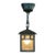 1910s Arts & Crafts Black Pendant Light With Ice Glass For Sale