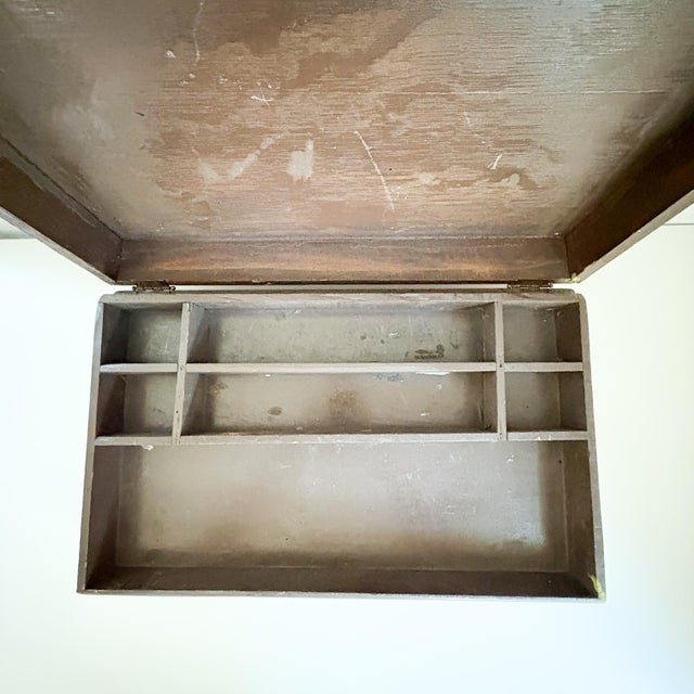 1920's Craftsman Style Plein-Air-Artist's Wooden Removable Storage For Sale In Boston - Image 6 of 10