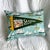 American Oregon Seaside Vintage Pennant on New Woven Sailboat Fabric Throw Pillow For Sale - Image 3 of 4