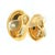 Vintage 18k Yellow Gold Diamond and Emerald Cabochon Clip-on Earrings, Pair For Sale - Image 11 of 13