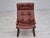Mid-Century Modern Vintage Scandinavian Lounge Chair in Leather, 1970s For Sale - Image 3 of 18