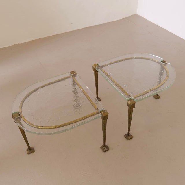 Brutalist Coffee Tables in Wrought Bronze by Lothar Klute, 1980, Set of 2 For Sale - Image 6 of 13