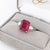 5.9ct Statement Ruby Ring With Diamond Accents: Solid 14k Gold, Emerald Cut, Size 6.75 For Sale In Columbus - Image 6 of 8