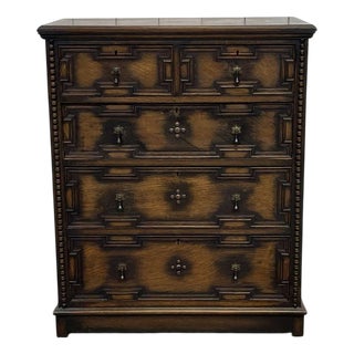 English Oak Chest of Drawers, 1950s For Sale