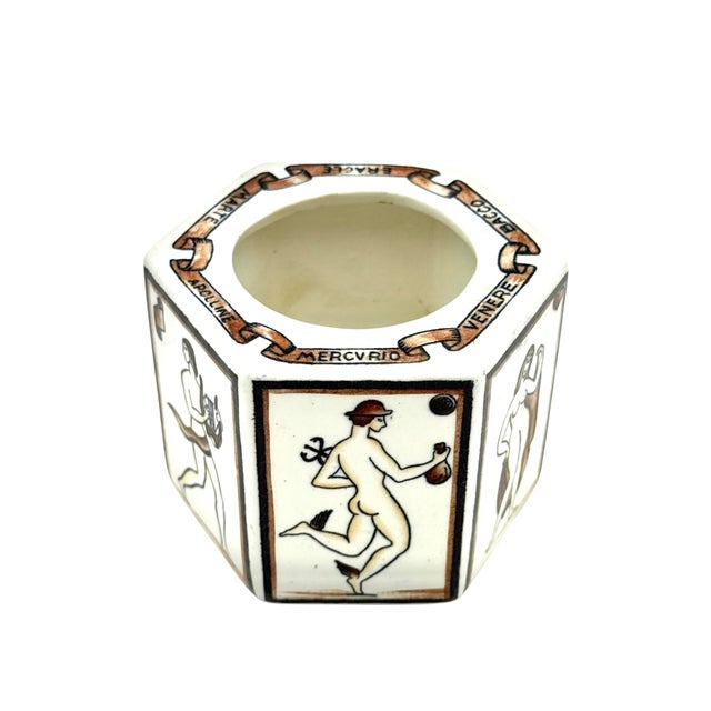 Ceramic Gio Ponti, "Per Scriver Classico" Ashtray, San Cristoforo Richard Ginori, Italy 1923 For Sale - Image 7 of 11