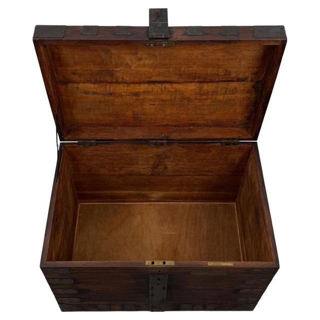 An outstanding 19th-century English Victorian silver chest, substantially constructed in oak and distinguished by...
