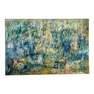 Bathe in These Waters Mixed Media on Canvas By, Ellen Reinkraut, Gallery Wrapped For Sale