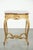 French Side Table with Gold-Colored Wooden Frame and Marble Table For Sale - Image 4 of 16