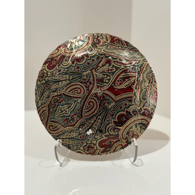 Glass Mid 20th Century Set of 8 Contemporary Decoupage Art Plates – Chinoiserie, Florals & Buddha Collage Collection For Sale - Image 7 of 14