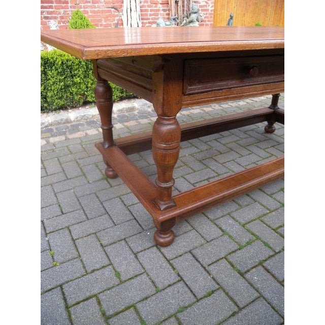 Baroque Monastery Dining Table in Oak, 1800s For Sale - Image 3 of 18