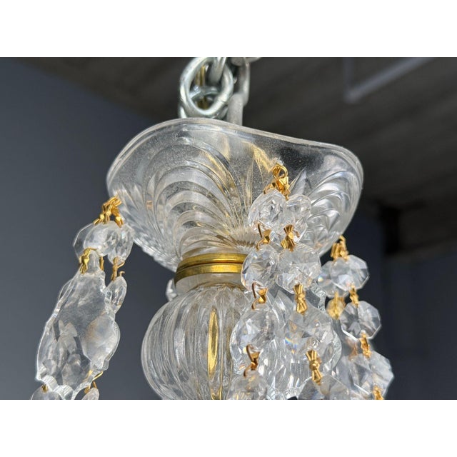 1960s Maria Theresa Style, Venetian Chandeliers, Crystal, Brass - a Pair For Sale - Image 17 of 18