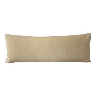 Cremello 36" Mohair Lumbar Pillow For Sale