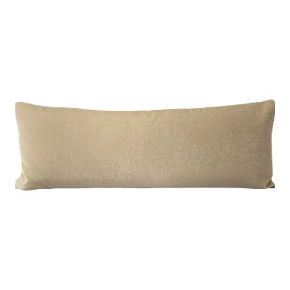 Cremello 36" Mohair Lumbar Pillow For Sale