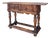 Spanish Renaissance Oak Console Table with Two Carved Drawers, 1890s For Sale